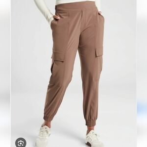 Athleta Mineral Brown Cargo Joggers